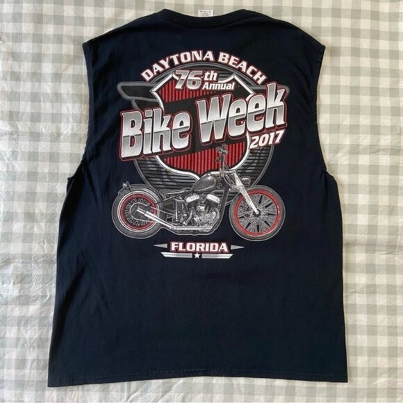 Daytona Florida bike week 2017 muscle tee black 100% jersey cotton unisex XL - Picture 9 of 9